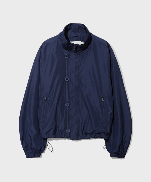 SECONDMONO（セカンドモノローグ）の「ボタンフラケットナイロンハーフコートジャケット[NAVY]_SEJK027NAVY（ナイロンジャケット・レディース・その他・SMALL/MEDIUM/LARGE）」の5枚目の写真