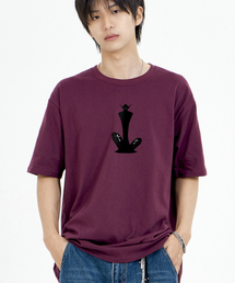 モンスター ドラキュラ 半袖Tシャツ ワイン