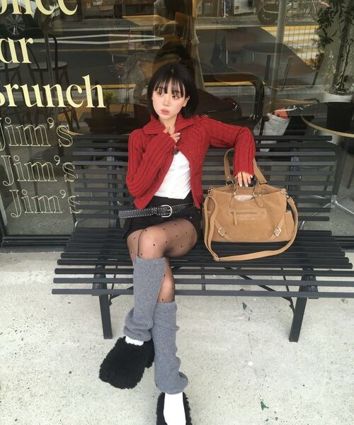 ANOETIC（アノエティック）の「ANC STUD RING BAG_SUEDE CAMEL（ショルダーバッグ・レディース・キャメル・FREE）」の10枚目の写真