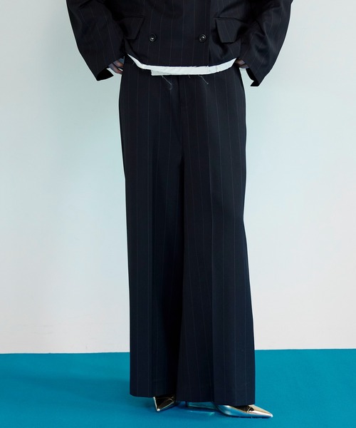 MAISON SPECIAL(メゾンスペシャル)の「Baggy Slacks Pants/バギースラックスパンツ(スラックス・レディース・ベージュ/グレー/ブラック・38/36)」の2枚目の写真