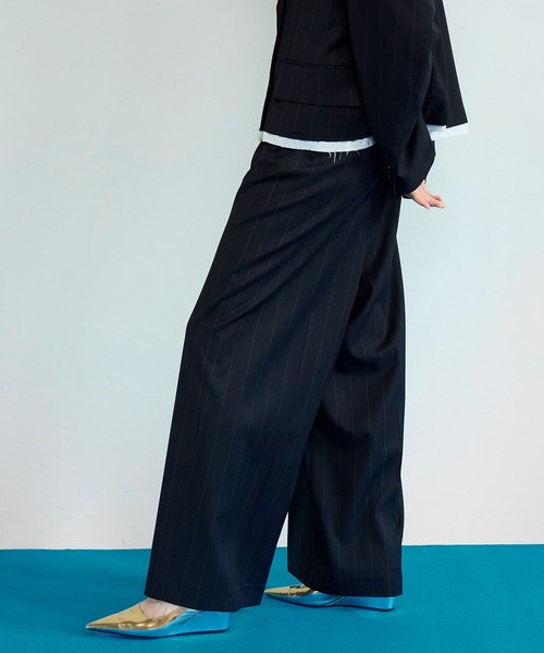 MAISON SPECIAL(メゾンスペシャル)の「Baggy Slacks Pants/バギースラックスパンツ(スラックス・レディース・ベージュ/グレー/ブラック・38/36)」の13枚目の写真