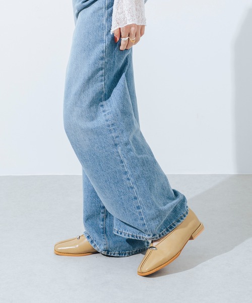 EVOL(イーボル)の「【柔らかい・22.0-25.0cm展開】スクエアメタルフラットパンプス JA5977(パンプス・レディース・ブラック/アイボリー/ベージュ・22.0cm/22.5cm/23.0cm/23.5cm/24.0cm/24.5cm/25.0cm)」の13枚目の写真