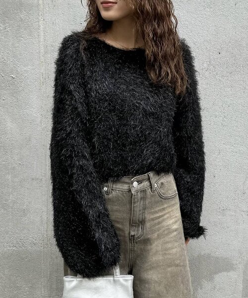 mline（エムライン）の「[mline]【大好評リバイバル！】ラメシャギーニット（ニット/セーター・レディース・ベージュ/ブラック・FREE）」の16枚目の写真