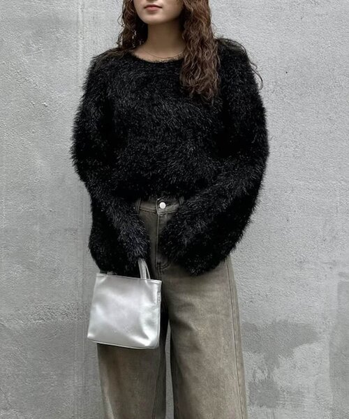 mline（エムライン）の「[mline]【大好評リバイバル！】ラメシャギーニット（ニット/セーター・レディース・ベージュ/ブラック・FREE）」の17枚目の写真