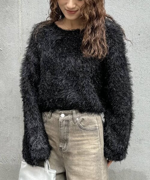 mline（エムライン）の「[mline]【大好評リバイバル！】ラメシャギーニット（ニット/セーター・レディース・ベージュ/ブラック・FREE）」の18枚目の写真