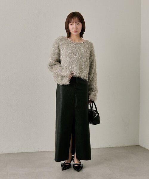 mline（エムライン）の「[mline]【大好評リバイバル！】ラメシャギーニット（ニット/セーター・レディース・ベージュ/ブラック・FREE）」の15枚目の写真