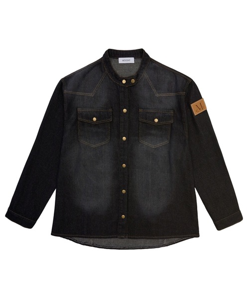 カルンチャイナカラー デニムシャツ (男女共用)