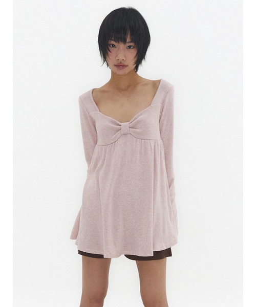カットソー(長袖+七分) EXPIRED GIRL Bambi Soft Top Bambi Soft Top Pink（Tシャツ/カットソー）｜EXPIRED GIRL（エクス