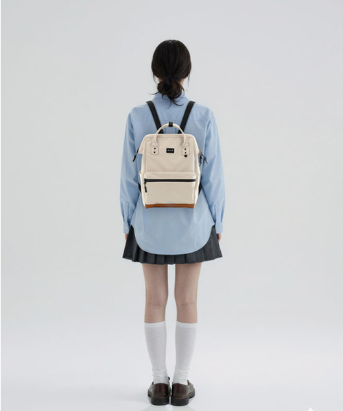 HIMAWARI（ヒマワリ）の「ネモバック 男女共用 マルチ収納 iPad/ノートパソコン 防水バックパック No.124Mini（バックパック/リュック・レディース・ベージュ/グレー/イエロー/アイボリー/ミント/ブラック・SMALL）」の7枚目の写真