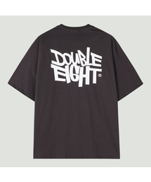 DOUBLE EIGHT（ダブルエイト）の「Double Logo Short Sleeve (Charcoal)（Tシャツ/カットソー）」