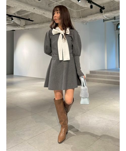 NEW YEAR'S SPECIAL ITEM】ボウタイニットセットアップ（ワンピース