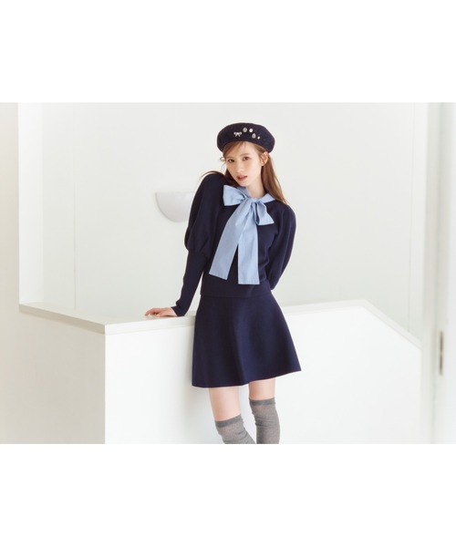 NEW YEAR'S SPECIAL ITEM】ボウタイニットセットアップ（ワンピース