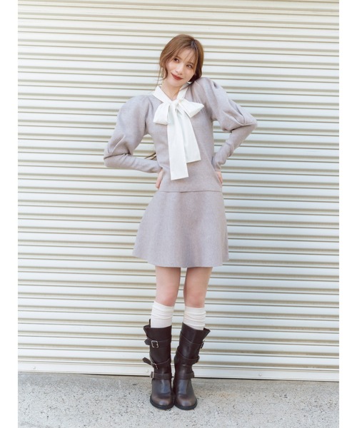 NEW YEAR'S SPECIAL ITEM】ボウタイニットセットアップ（ワンピース