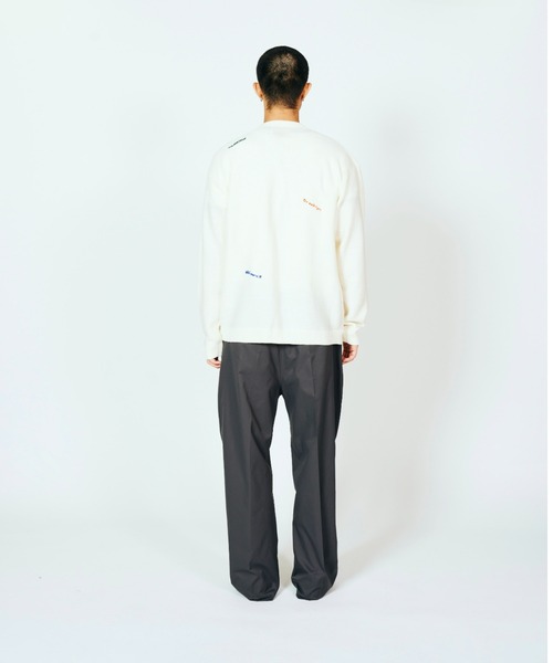 PENNEYS(ぺニーズ)の「PENNEY'S ぺニーズ / HAND EMBROIDERY CARDIGAN 刺繍 カーディガン(カーディガン/ボレロ・メンズ・スモークピンク/ホワイト・MEDIUM/LARGE)」の4枚目の写真