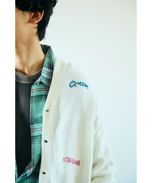 PENNEYS(ぺニーズ)の「PENNEY'S ぺニーズ / HAND EMBROIDERY CARDIGAN 刺繍 カーディガン(カーディガン/ボレロ・メンズ・スモークピンク/ホワイト・MEDIUM/LARGE)」の22枚目の写真