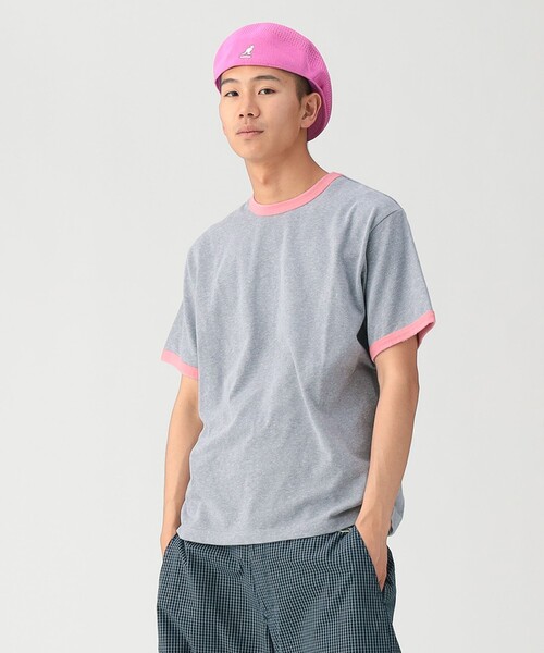 BEAMS(ビームス)の「ダメージ リンガー Tシャツ【リラックスフィット】(Tシャツ/カットソー・メンズ・グレー系その他/ネイビー・M/S/L/XL)」の4枚目の写真