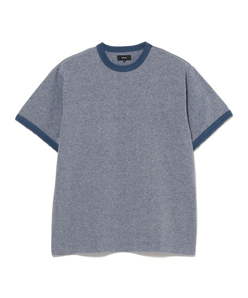 BEAMS(ビームス)の「ダメージ リンガー Tシャツ【リラックスフィット】(Tシャツ/カットソー・メンズ・グレー系その他/ネイビー・M/S/L/XL)」の5枚目の写真