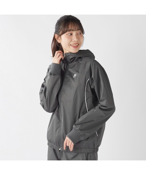 FILA(フィラ)の「FILA フィラ スポーツ ライトリップ フリース ハイブリット ジャケット(ブルゾン・レディース・ブラック/チャコールグレー/ネイビー・L/M/LL)」の1枚目の写真