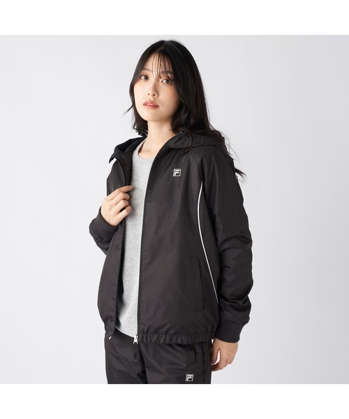 FILA(フィラ)の「FILA フィラ スポーツ ライトリップ フリース ハイブリット ジャケット(ブルゾン・レディース・ブラック/チャコールグレー/ネイビー・L/M/LL)」の2枚目の写真