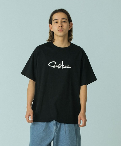 SILAS(サイラス)の「CURSIVE SILAS AND MARIA S/S TEE(Tシャツ/カットソー・メンズ・ホワイト/ブラック/イエロー・L/M/XL)」の3枚目の写真