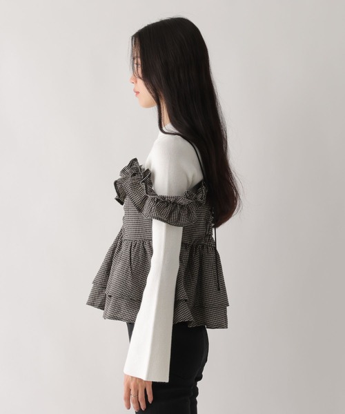 Heather(ヘザー)の「フリルスリーブキャミ2P 640688(ニット/セーター・レディース・ブラック系その他/ホワイト系その他・FREE)」の16枚目の写真