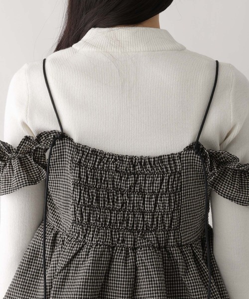 Heather(ヘザー)の「フリルスリーブキャミ2P 640688(ニット/セーター・レディース・ブラック系その他/ホワイト系その他・FREE)」の18枚目の写真