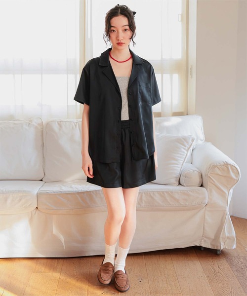 miette(ミエット)の「サテンセットアップシュシュセット(セットアップ・レディース・カーキ/チャコール/ネイビー・L/M/S)」の16枚目の写真