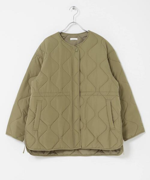 ITEMS URBANRESEARCH（アイテムズ アーバンリサーチ）の「『撥水』ドロストサイドオープン中綿ブルゾン（ブルゾン・レディース・カーキ/ブラック/ホワイト系その他・FREE）」の20枚目の写真