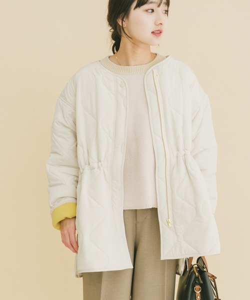 ITEMS URBANRESEARCH（アイテムズ アーバンリサーチ）の「ドロストサイドオープン中綿ブルゾン（ブルゾン・レディース・カーキ/ブラック/ホワイト系その他・FREE）」の13枚目の写真