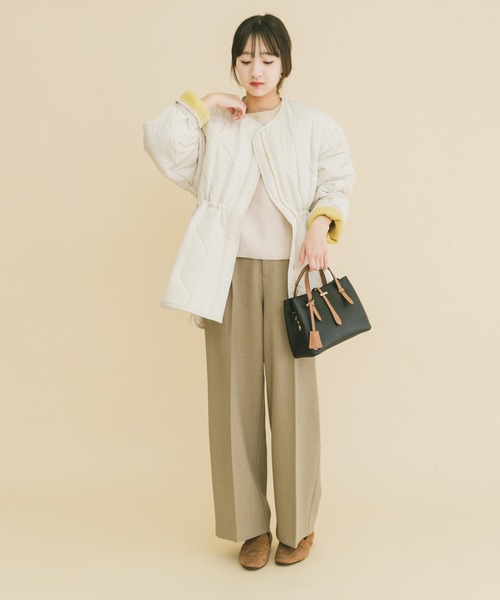 ITEMS URBANRESEARCH（アイテムズ アーバンリサーチ）の「ドロストサイドオープン中綿ブルゾン（ブルゾン・レディース・カーキ/ブラック/ホワイト系その他・FREE）」の17枚目の写真