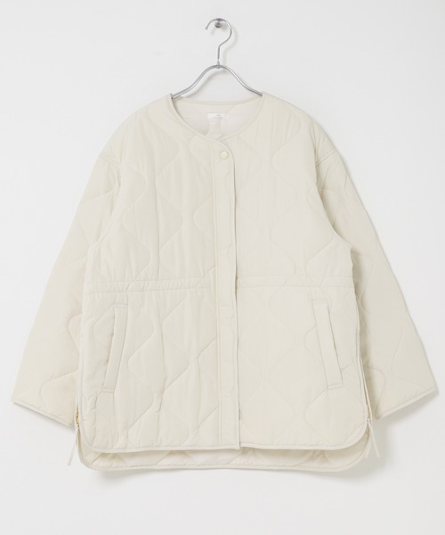 ITEMS URBANRESEARCH（アイテムズ アーバンリサーチ）の「ドロストサイドオープン中綿ブルゾン（ブルゾン・レディース・カーキ/ブラック/ホワイト系その他・FREE）」の18枚目の写真