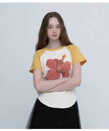 FLOWER RAGLAN T-SHIRT
