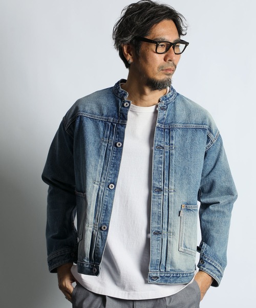 MADE IN JAPAN BAND COLLAR TRUCKER JK：岡山デニム バンドカラー