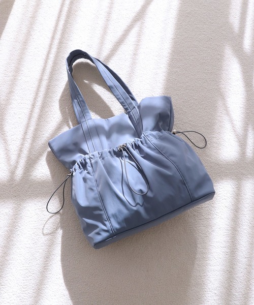 COLDE （コルデ）の「ギャザーポケットトートバッグ（トートバッグ・レディース・アイボリー/ブラック/グレー/ブルー・FREE）」の4枚目の写真