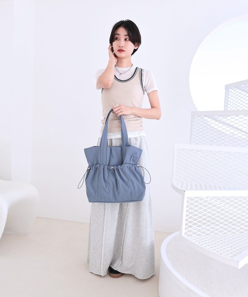 COLDE （コルデ）の「ギャザーポケットトートバッグ（トートバッグ・レディース・アイボリー/ブラック/グレー/ブルー・FREE）」の11枚目の写真