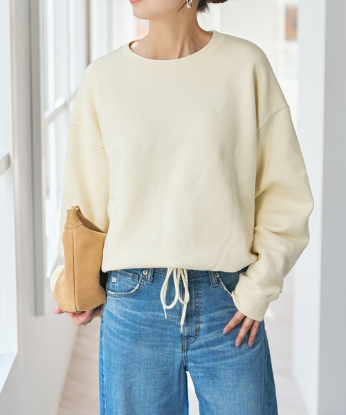 Spick & Span(スピックアンドスパン)の「ソフト裏毛プルオーバー(スウェット・レディース・ベージュ/イエロー系その他/ホワイト系その他・FREE)」の4枚目の写真