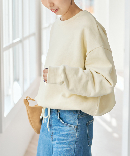 Spick & Span(スピックアンドスパン)の「ソフト裏毛プルオーバー(スウェット・レディース・ベージュ/イエロー系その他/ホワイト系その他・FREE)」の5枚目の写真