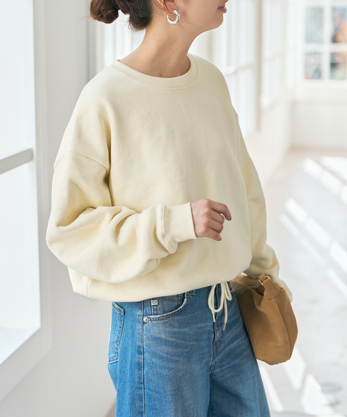 Spick & Span(スピックアンドスパン)の「ソフト裏毛プルオーバー(スウェット・レディース・ベージュ/イエロー系その他/ホワイト系その他・FREE)」の7枚目の写真