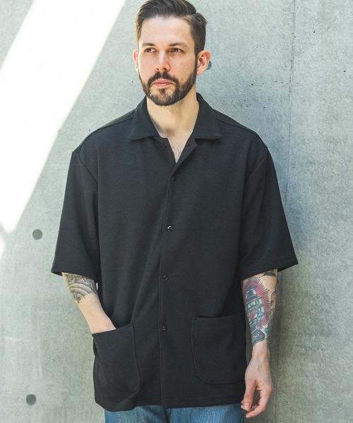 MR.OLIVE（ミスターオリーブ）の「POLYESTER HEMP JERSEY  / SHORT/S SERVICE SHIRT /M261135（シャツ/ブラウス・メンズ・アイボリー/ブラック/ブラウン・MEDIUM/LARGE）」の6枚目の写真