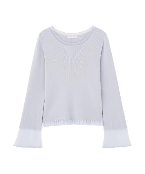 PROPORTION BODY DRESSING（プロポーションボディドレッシング）の「部分シアーフレアスリーブニットトップス / 1216170213（ニット/セーター・レディース・ホワイト系その他/ライトグリーン/ピンク/ブルー・MEDIUM/SMALL）」の10枚目の写真