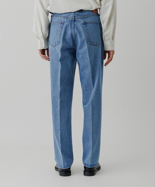 ADAM ET ROPE'(アダムエロペ)の「ブリーチ ストレート スラックスデニム / ADAM ET ROPE' JEANS -IMAG-(デニムパンツ・メンズ・ブルー系その他4・XL/S/M/L)」の5枚目の写真