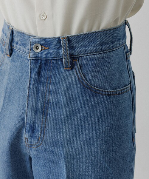 ADAM ET ROPE'(アダムエロペ)の「ブリーチ ストレート スラックスデニム / ADAM ET ROPE' JEANS -IMAG-(デニムパンツ・メンズ・ブルー系その他4・XL/S/M/L)」の6枚目の写真