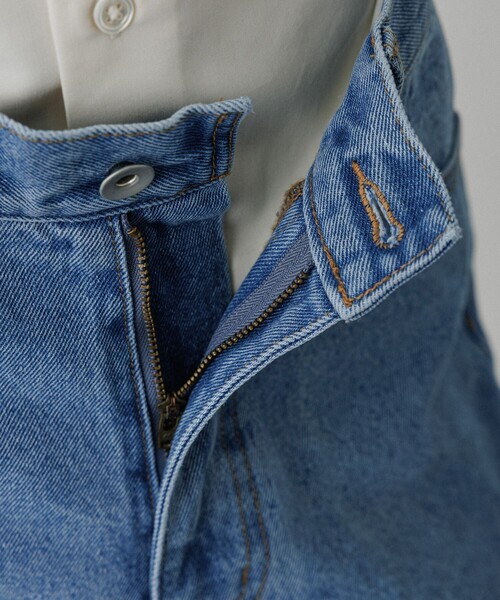 ADAM ET ROPE'(アダムエロペ)の「ブリーチ ストレート スラックスデニム / ADAM ET ROPE' JEANS -IMAG-(デニムパンツ・メンズ・ブルー系その他4・XL/S/M/L)」の7枚目の写真