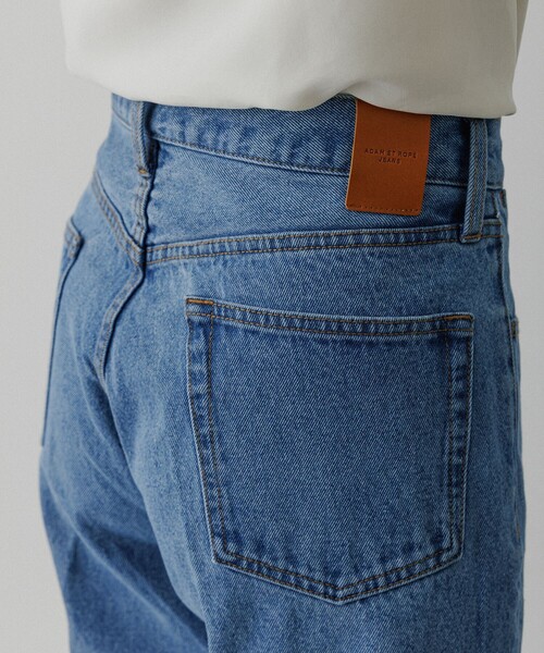 ADAM ET ROPE'(アダムエロペ)の「ブリーチ ストレート スラックスデニム / ADAM ET ROPE' JEANS -IMAG-(デニムパンツ・メンズ・ブルー系その他4・XL/S/M/L)」の8枚目の写真