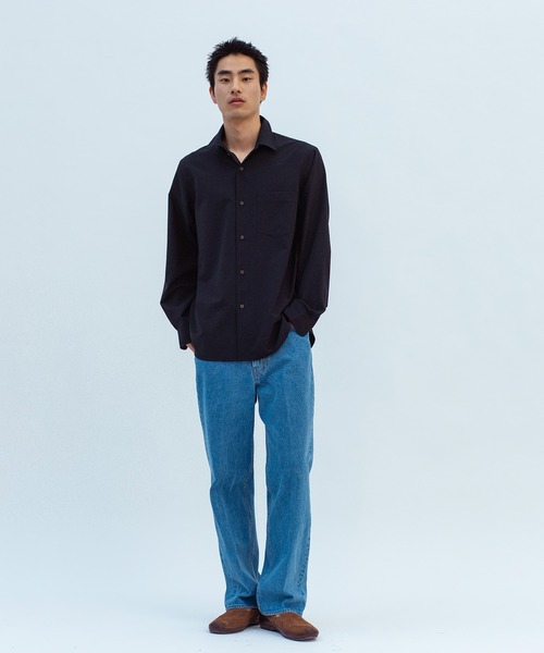 ADAM ET ROPE'(アダムエロペ)の「ブリーチ ストレート スラックスデニム / ADAM ET ROPE' JEANS -IMAG-(デニムパンツ・メンズ・ブルー系その他4・XL/S/M/L)」の12枚目の写真