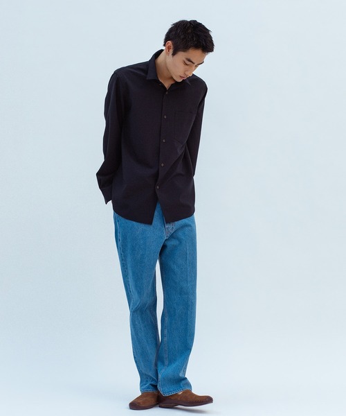 ADAM ET ROPE'(アダムエロペ)の「ブリーチ ストレート スラックスデニム / ADAM ET ROPE' JEANS -IMAG-(デニムパンツ・メンズ・ブルー系その他4・XL/S/M/L)」の13枚目の写真