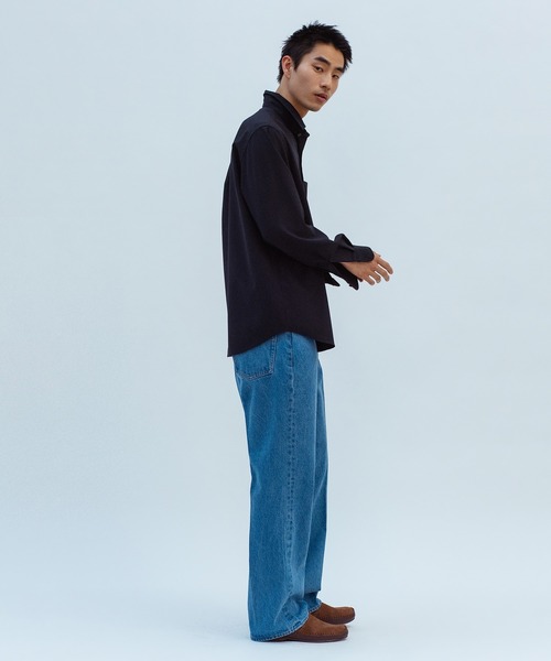 ADAM ET ROPE'(アダムエロペ)の「ブリーチ ストレート スラックスデニム / ADAM ET ROPE' JEANS -IMAG-(デニムパンツ・メンズ・ブルー系その他4・XL/S/M/L)」の14枚目の写真
