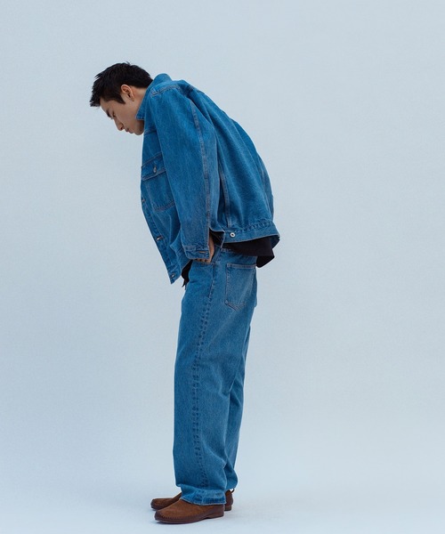 ADAM ET ROPE'(アダムエロペ)の「ブリーチ ストレート スラックスデニム / ADAM ET ROPE' JEANS -IMAG-(デニムパンツ・メンズ・ブルー系その他4・XL/S/M/L)」の21枚目の写真