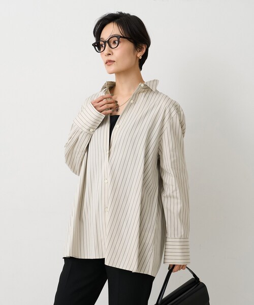 UNTITLED(アンタイトル)の「◆【コットン100/洗える】コットンブロードAラインシャツ(シャツ/ブラウス・レディース・オフホワイト/ブラック系2/ベージュ系その他5・48/44/04/00/02)」の16枚目の写真
