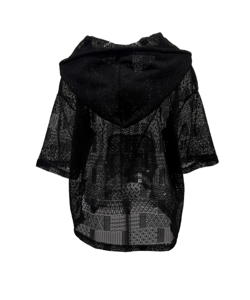 SETSETSET(セットセットセット)の「ボヘミアン レース フーディー ブラック(Tシャツ/カットソー・レディース・その他・ONE SIZE)」の2枚目の写真